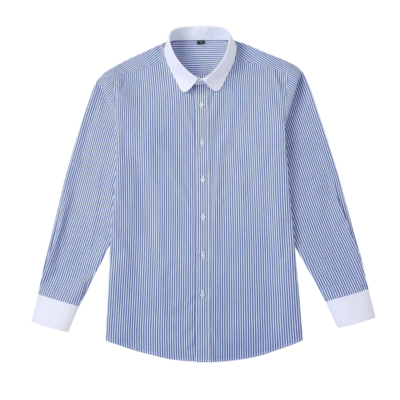 Klassisches Shelby-Hemd in Weiß & Blau